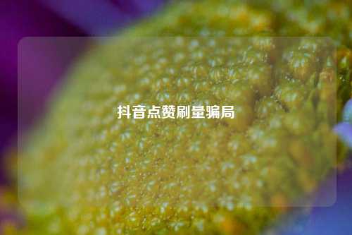 抖音点赞刷量骗局